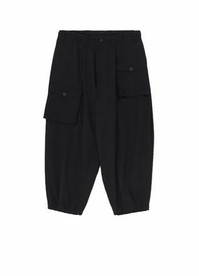 WOOL GABARDINE SIDE TUCK POCKET PANTS Timeless Wear Tight Waist