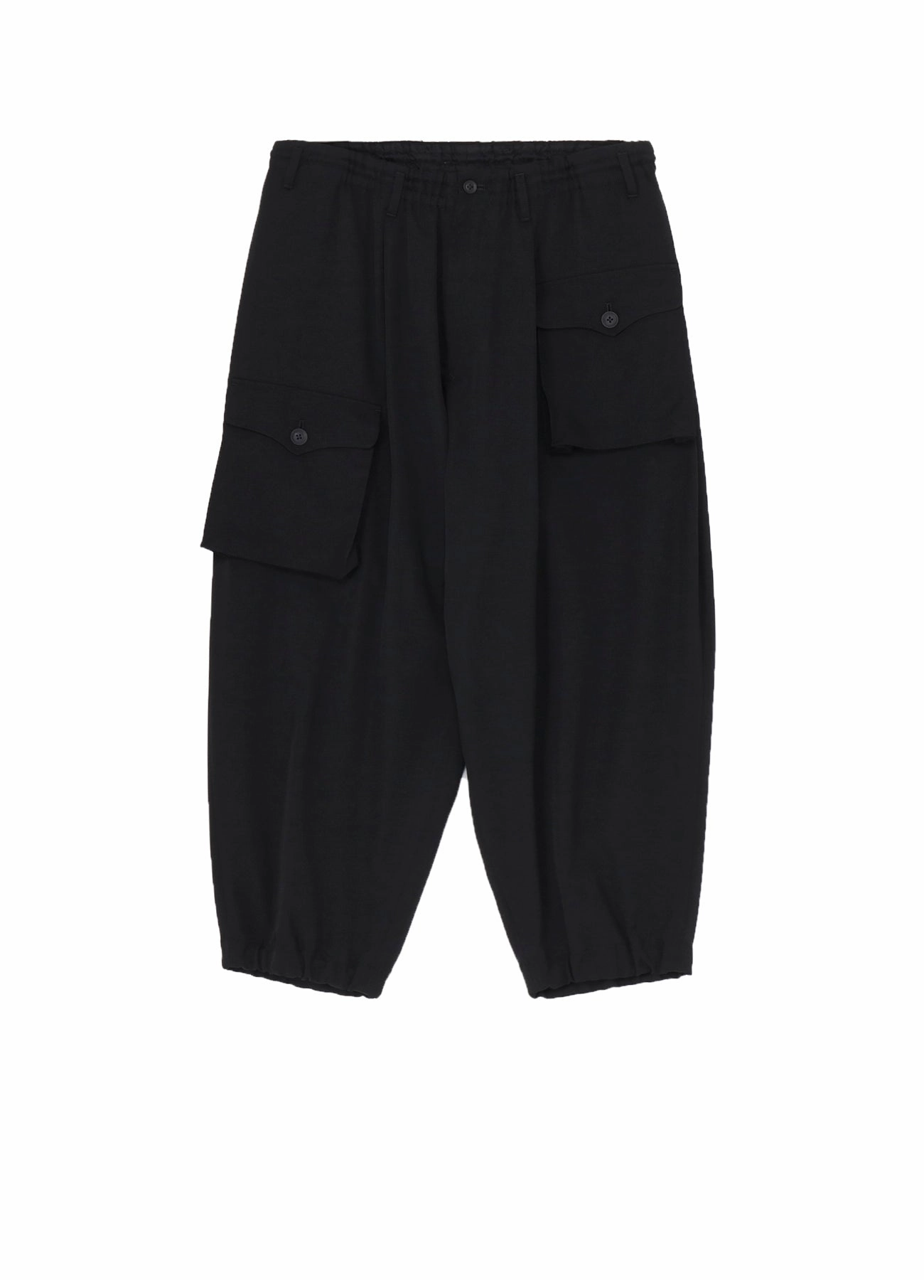 WOOL GABARDINE SIDE TUCK POCKET PANTS Timeless Wear Tight Waist