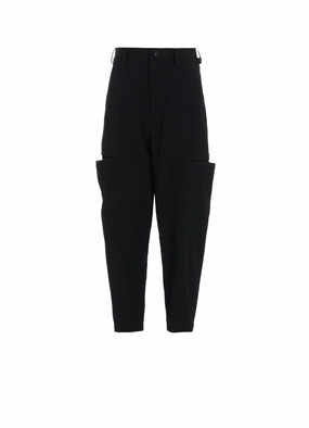 WOOL GABARDINE TAPERED PANTS Chic casual