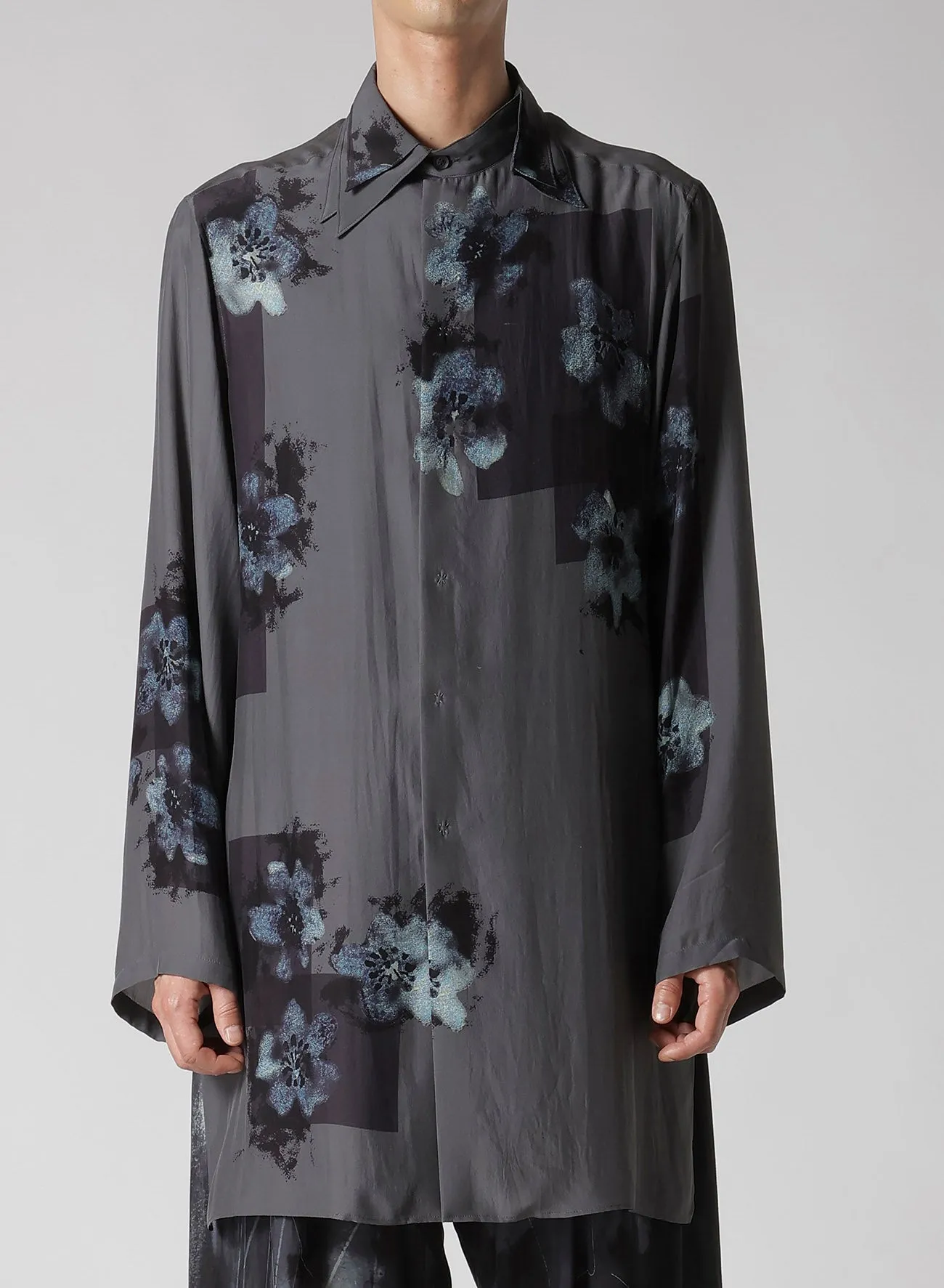 SMALL FLOWERS 3COLLAR SHIRT High-End Look Casual Friday