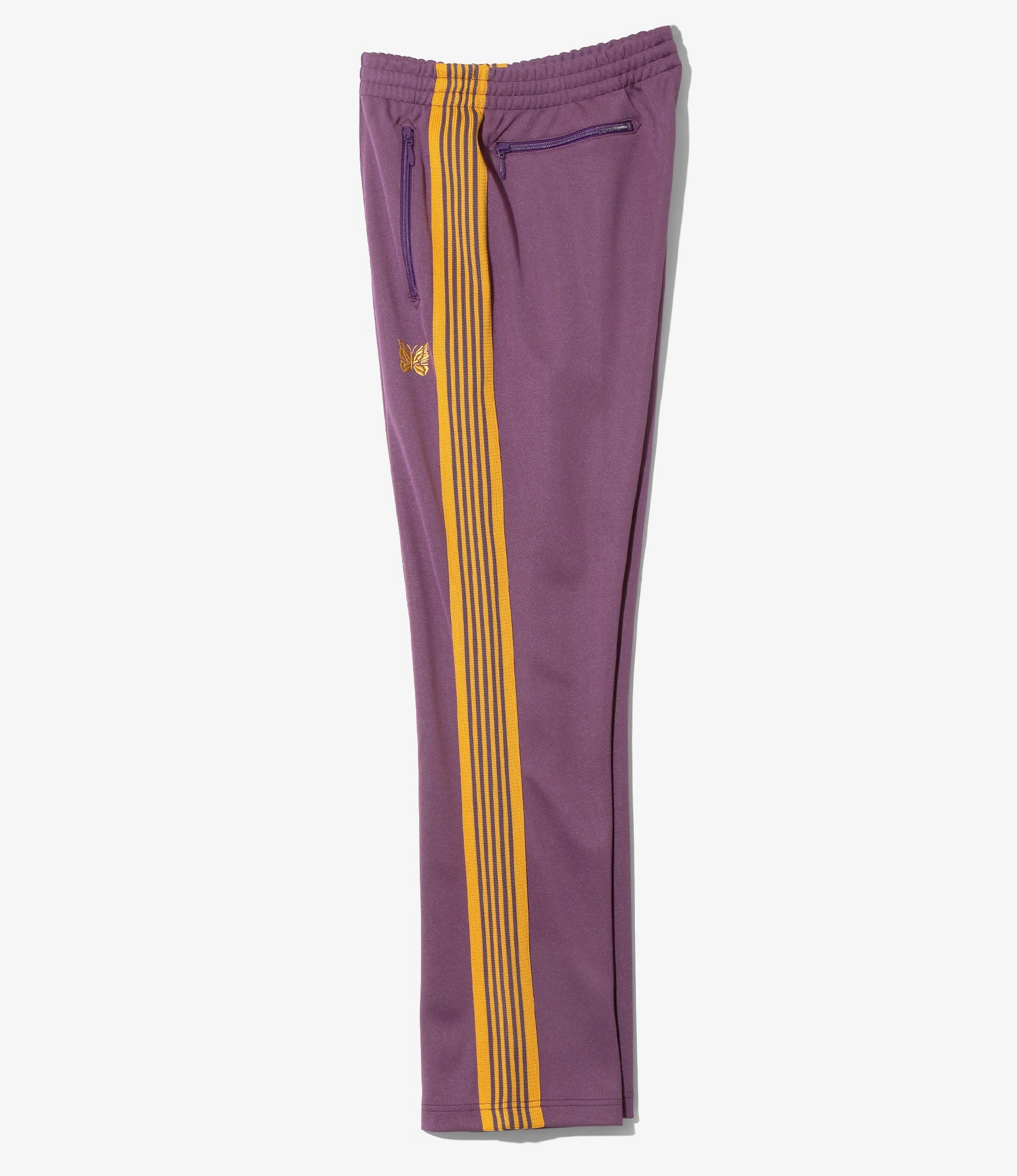 Narrow Track Pant ?C Purple Smooth Polyester All Use Stretch Fit Wear