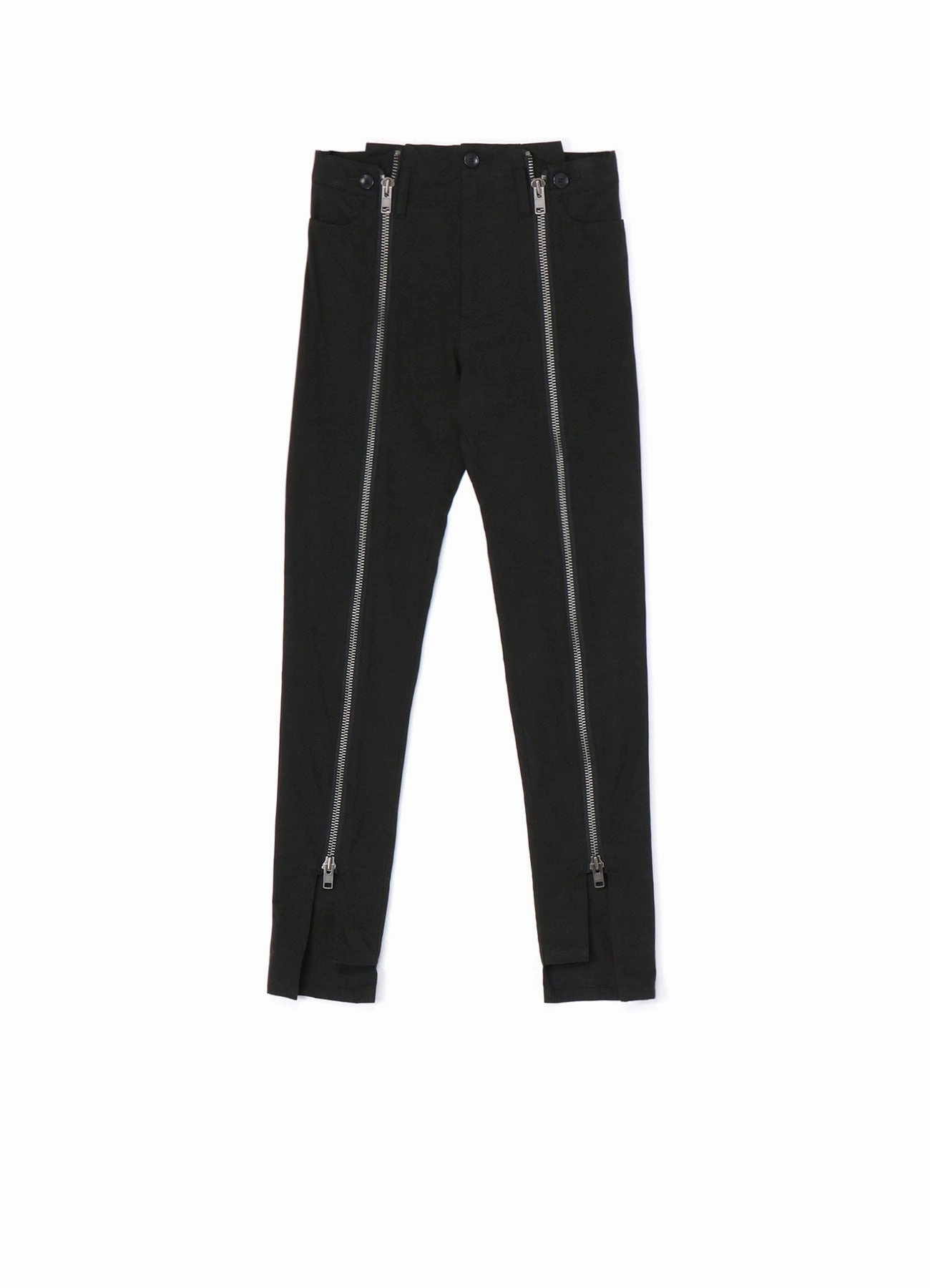 Warm design Comfy Texture SLIM FIT PANTS WITH LEG ZIPPERS