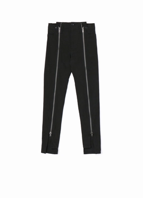 Warm design Comfy Texture SLIM FIT PANTS WITH LEG ZIPPERS