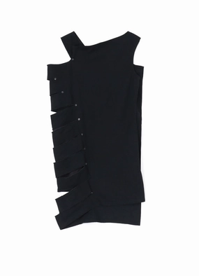 LIGHTWEIGHT DENIM SLIP DRESS WITH CUT-OUT DETAILS Vibrant Look