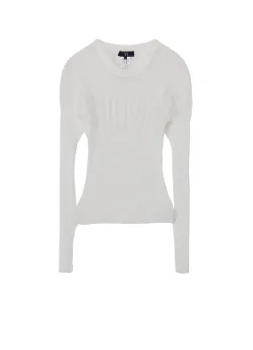 SHEER RIBBED KNIT MicrofiberBlend Texture