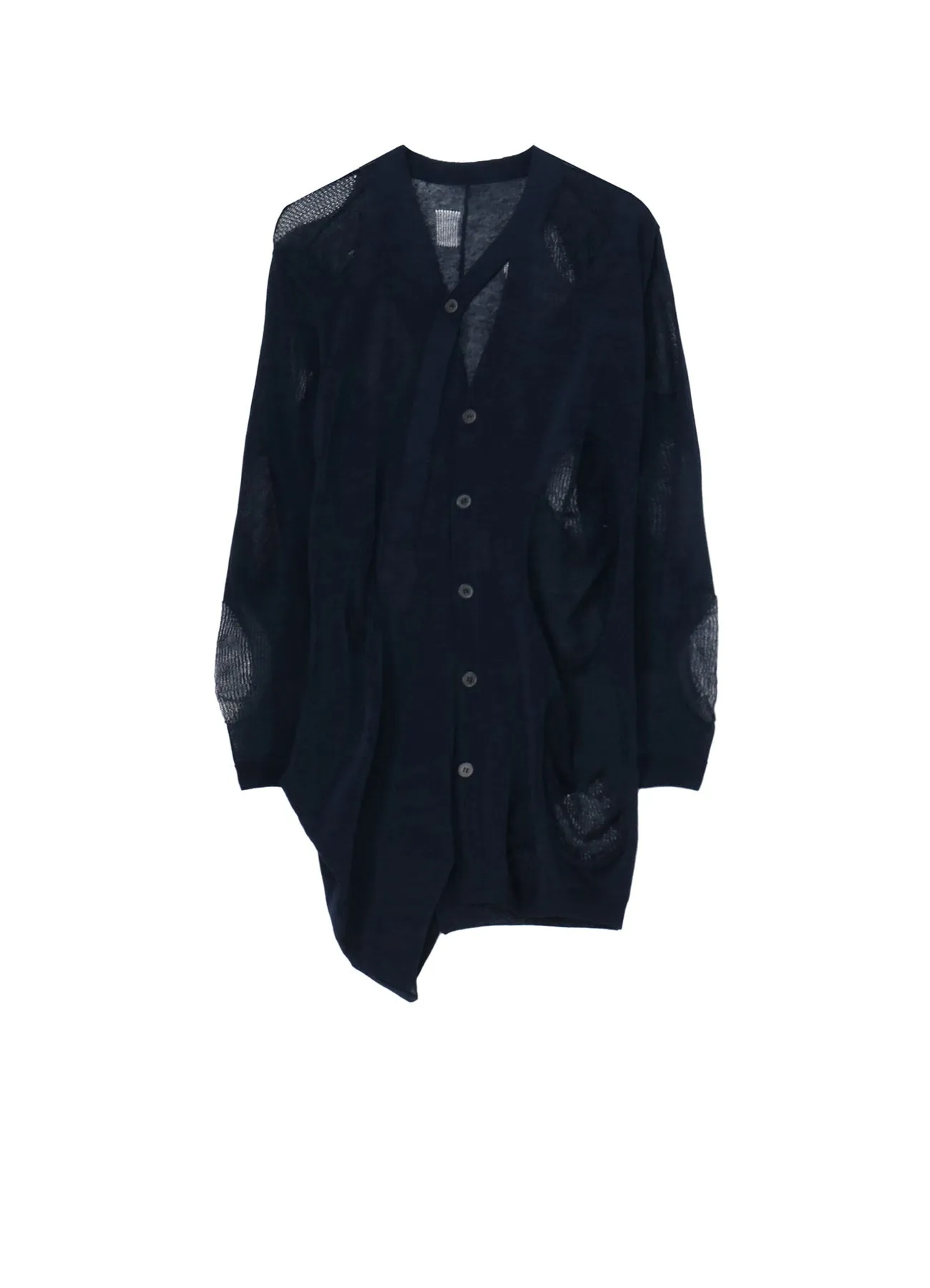 Urban Trend Heat Retention Technology 12G2P PLAIN STITCH PATTERN DRAPED D CARDIGAN