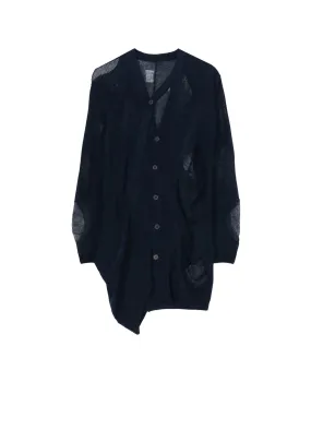 Urban Trend Heat Retention Technology 12G2P PLAIN STITCH PATTERN DRAPED D CARDIGAN