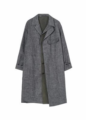LINEN TWEED DOUBLE LAYERED COAT Ultra Lightweight Design Streetwear vibe