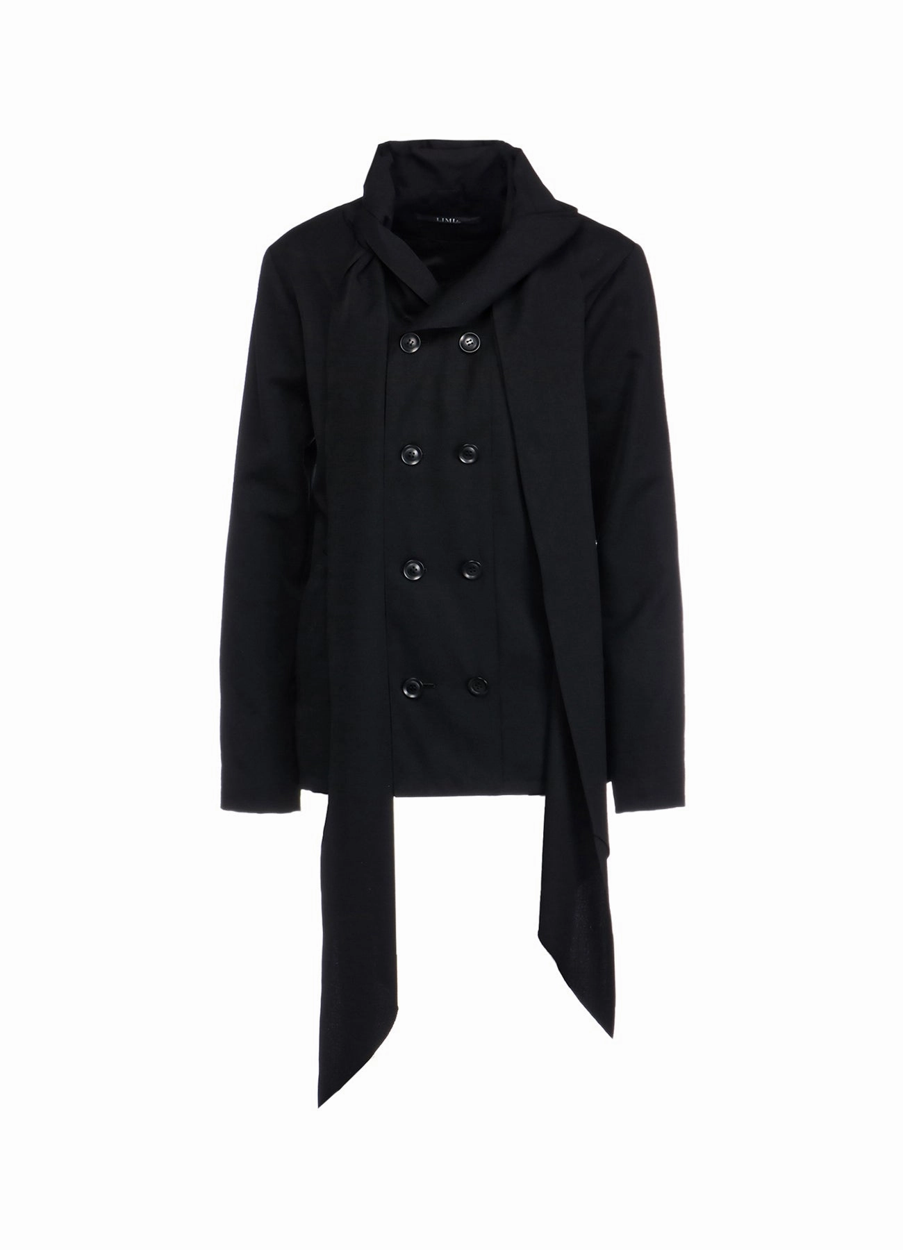 WOOL GABARDINE STOLE DETAIL JACKET Deodorant