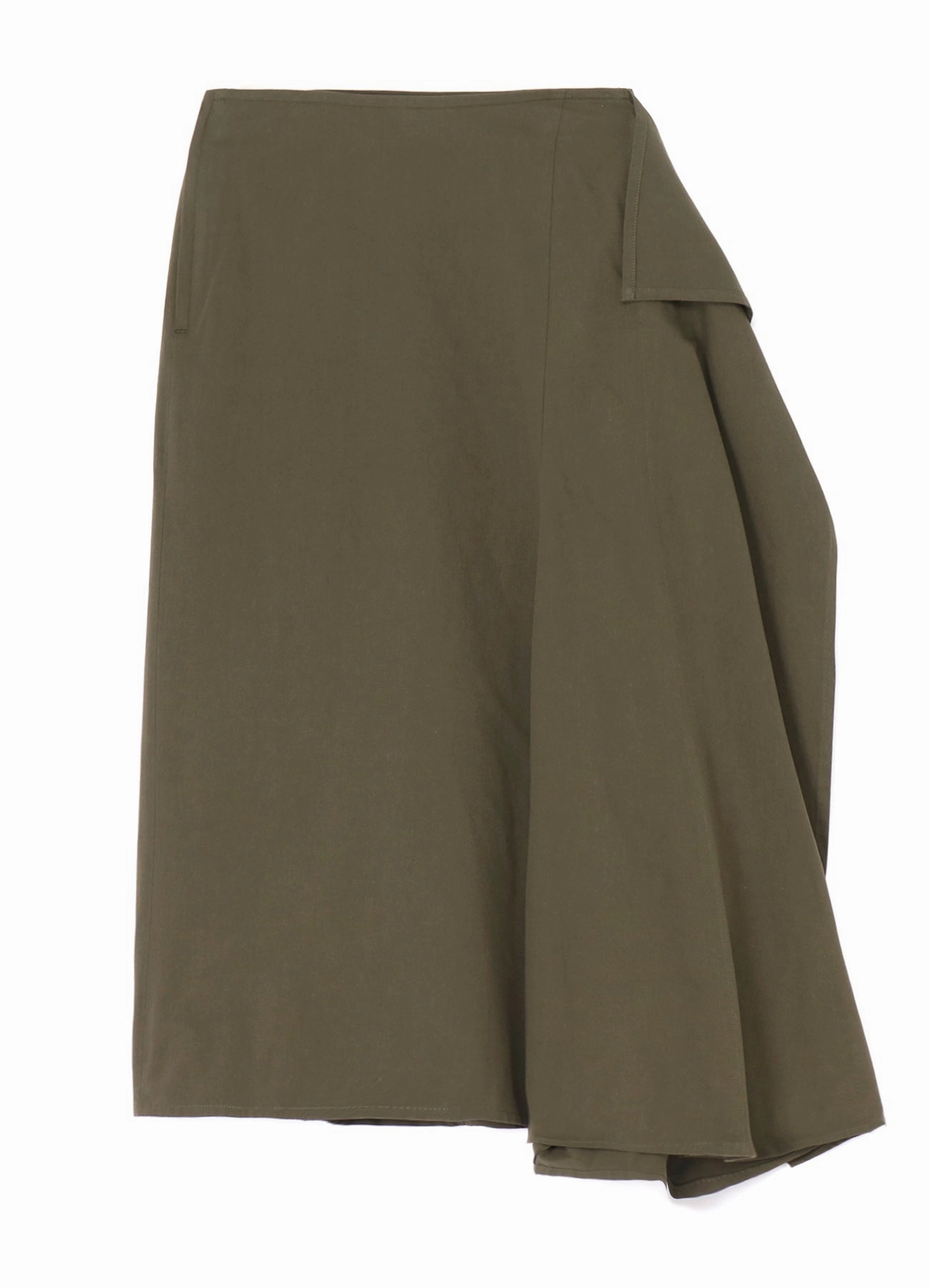 Sleek and Soft 30/-COTTON TWILL DRAPE DETAIL SKIRT PANTS