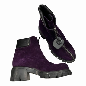 Boots Ankle Heels By Sesto Meucci In Purple, Size:7.5 Strong Sole
