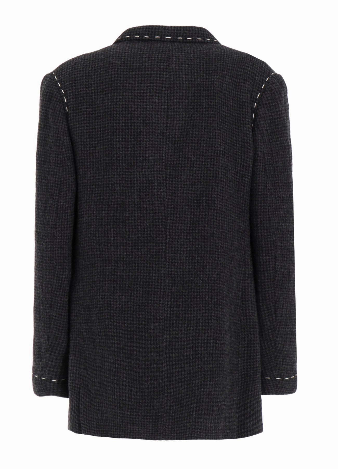 HOUNDSTOOTH JACKET WITH LEFT PANEL AND HAND STITCH New Year's Eve attire