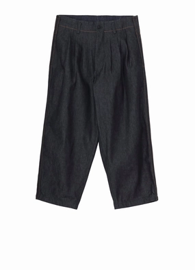 Tapered ankle 13oz UNEVEN YARN DENIM PANTS WITH COLOR COMBI STITCH