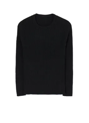 Moisture Wicking Texture 12G 3X3 RIB RIBBED ROUND NECK LONG SLV PO