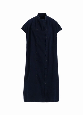 Relaxed-fit gown Easy Flow 6OZ BLEACHED DENIM FRENCH SLEEVE SHIRT DRESS