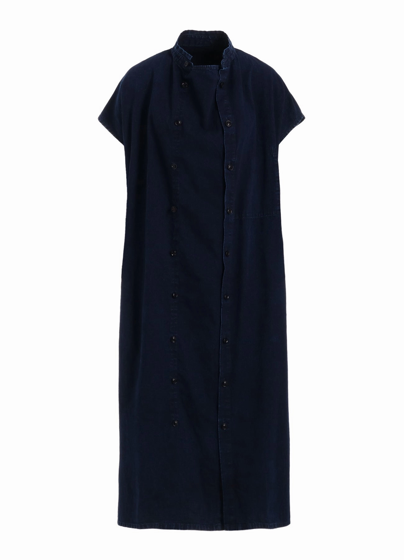 6OZ BLEACHED DENIM FRENCH SLEEVE SHIRT DRESS Edgy-Look