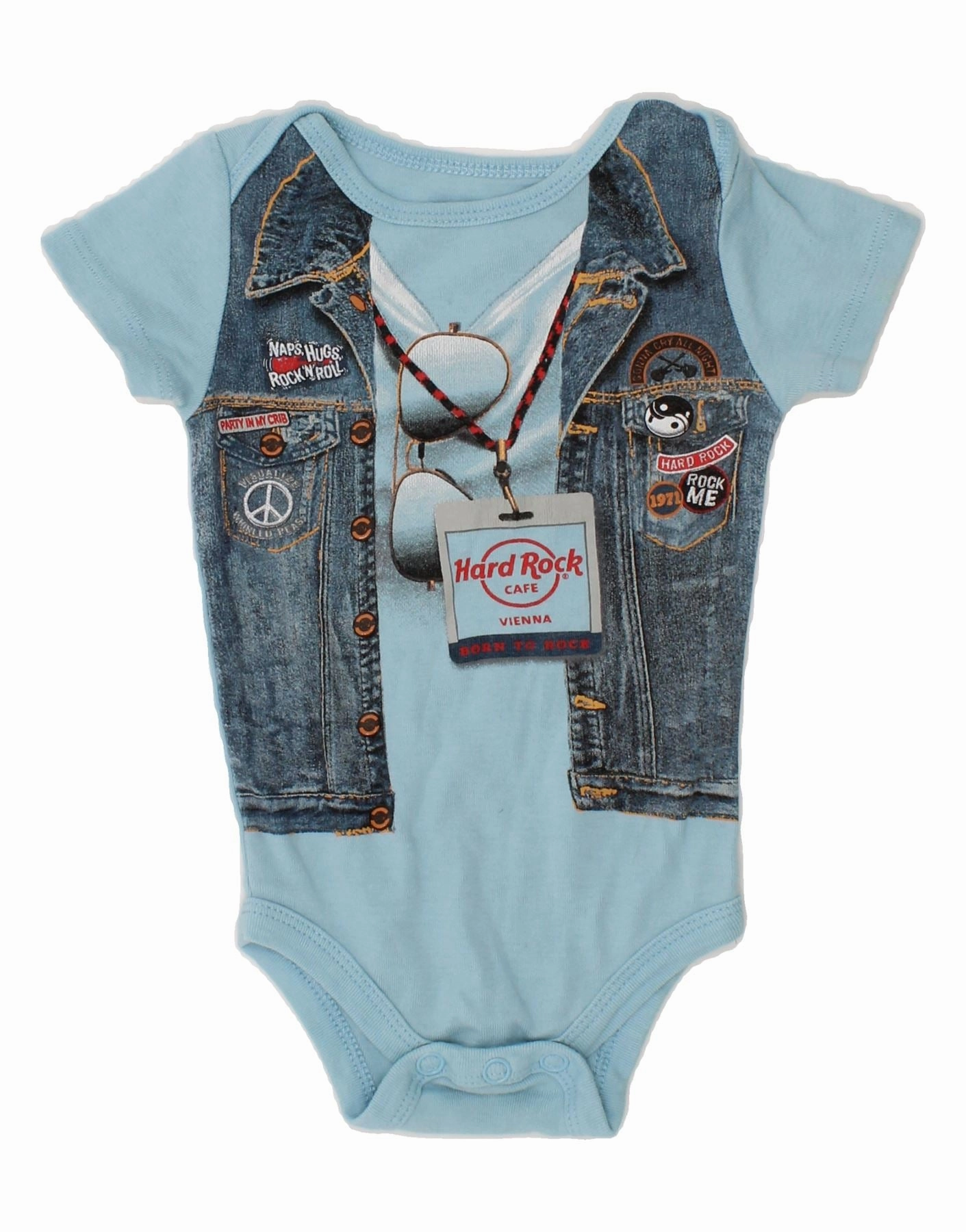 Picnic Unisex Soft Shopping HARD ROCK CAFE Baby Boys Vienna Graphic Bodysuit 3-6 Months Blue