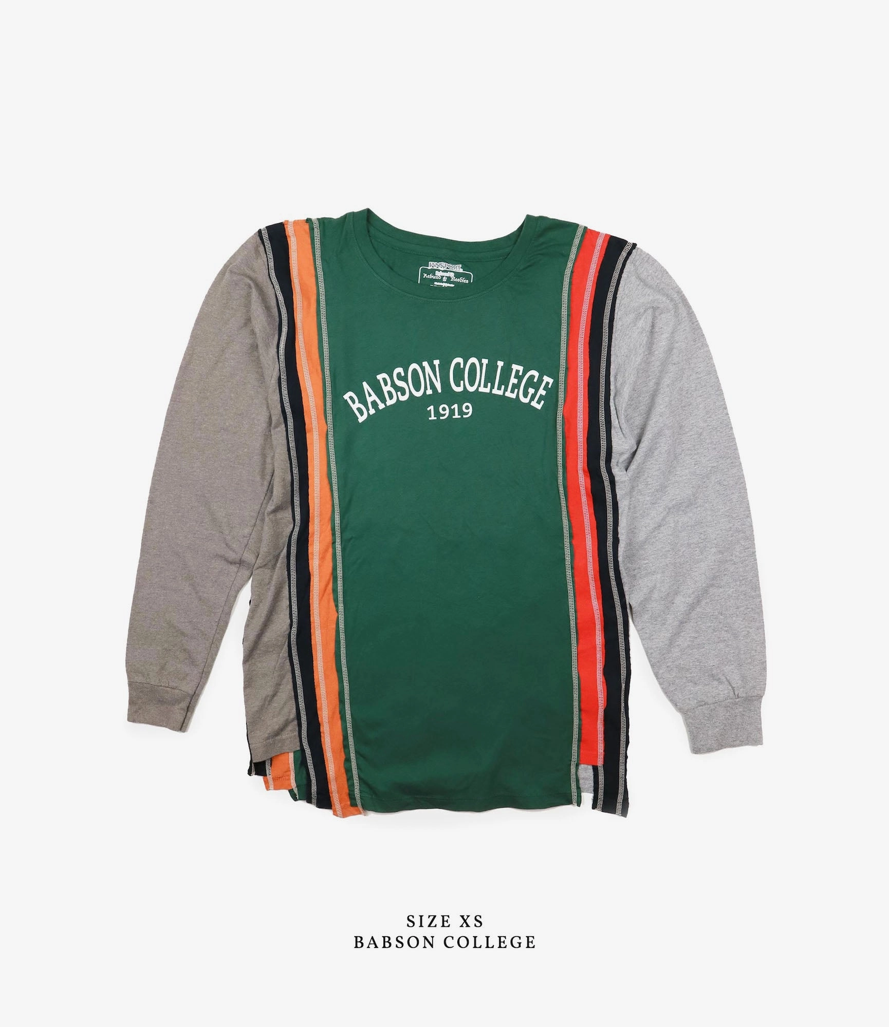 Daily Style Trend Smart Casual Look 7 Cuts Long Sleeve College T-Shirt