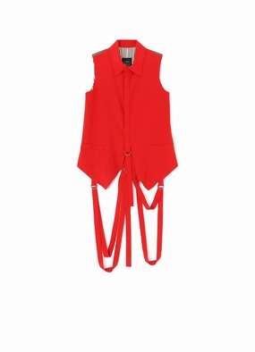 SOFT BROAD COTTON HANGING STRAP COLLAR VEST Silk Touch Finish Lightweight Design