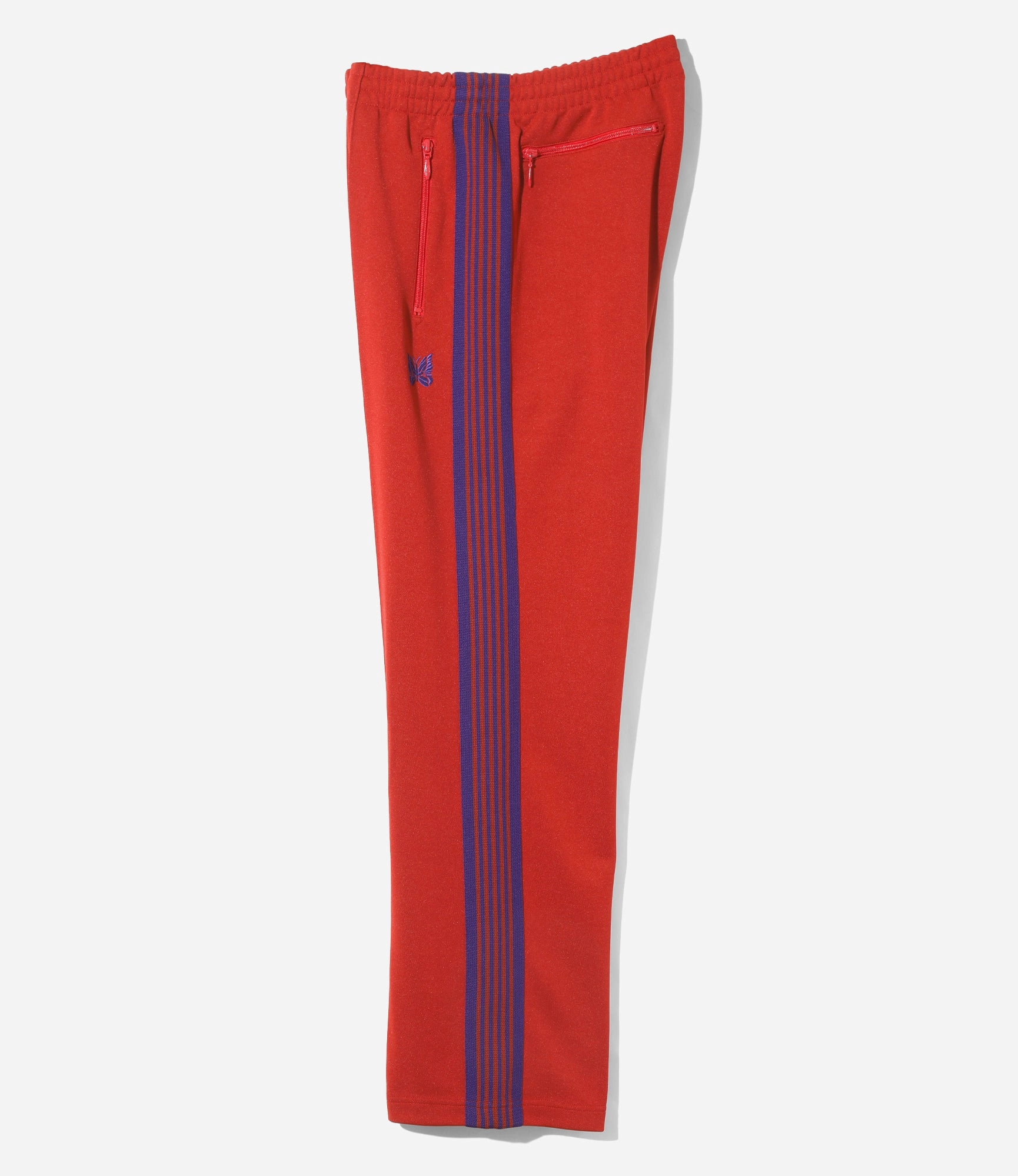 Track Pant ?C Red Smooth Polyester Rubberized grip Quick Cool