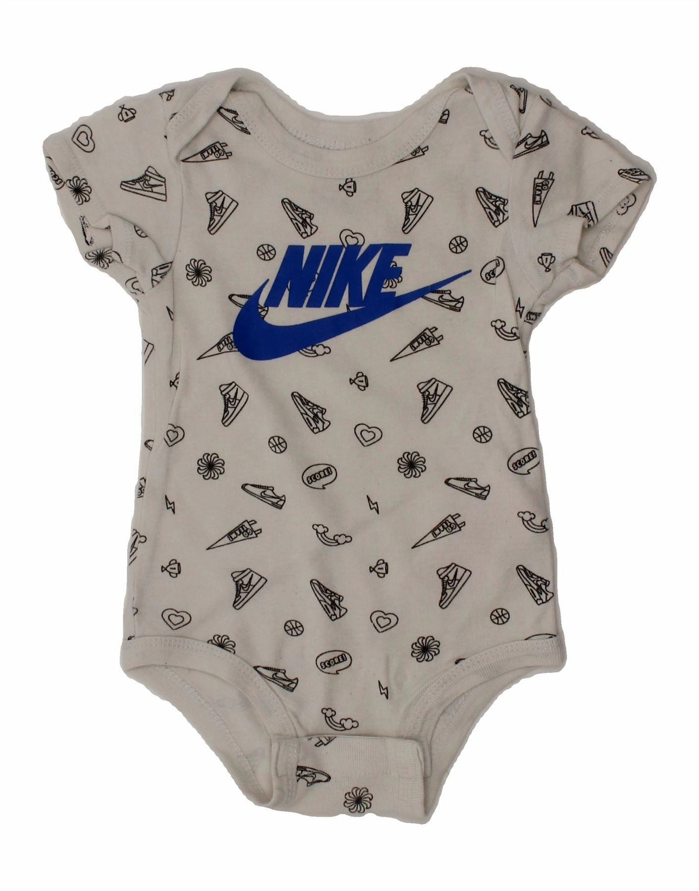 Trendy Shopping NIKE Baby Boys Graphic Bodysuit 6-9 Months White Cotton