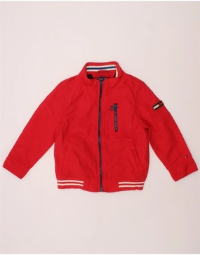 Windproof Shell Sustain TOMMY HILFIGER Baby Boys Bomber Jacket 18-24 Months Red Nylon