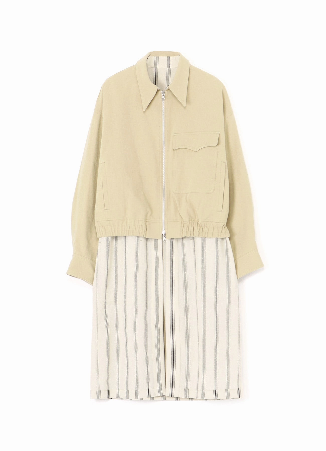 HARD TWISTED COTTON SATIN REVERSIBLE COAT Soft Interior Brushing