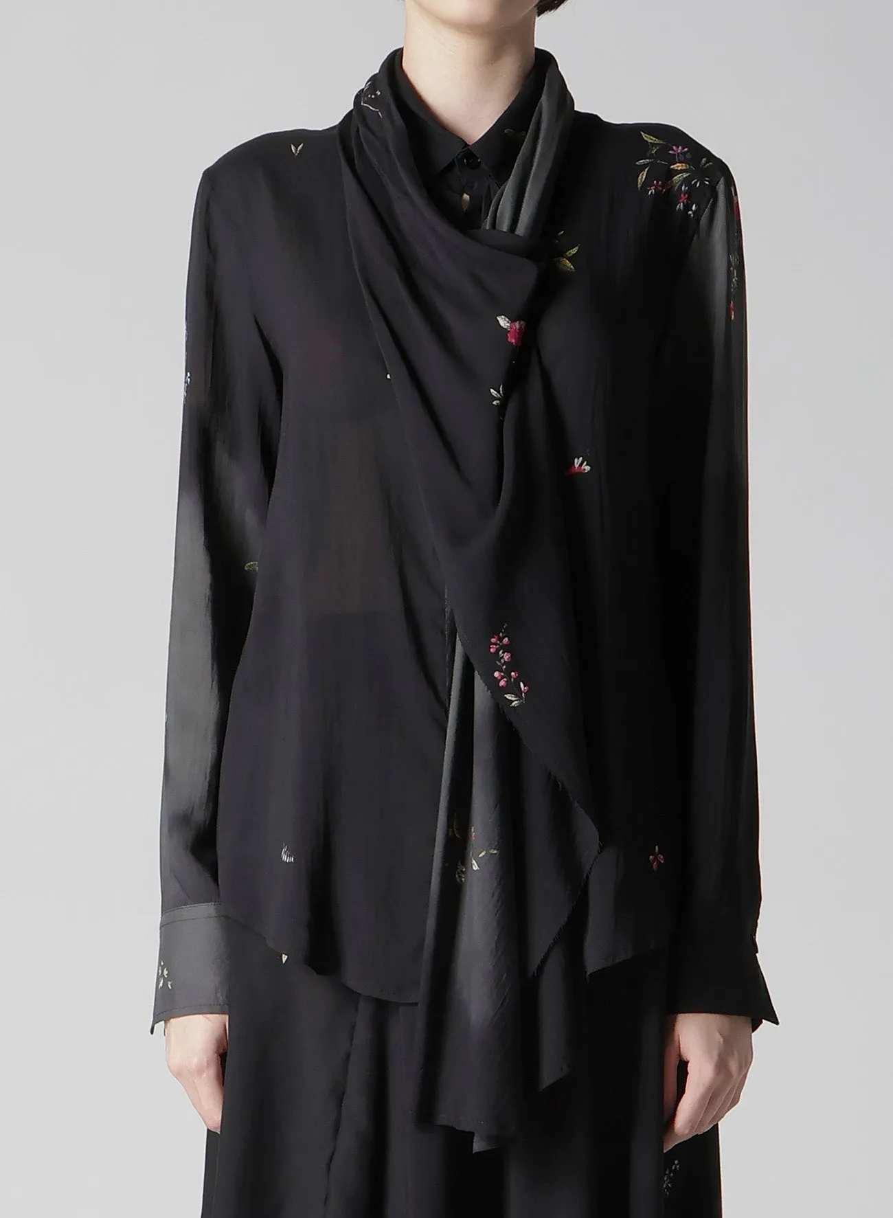 80 modal PT STOLE DETAIL BLOUSE Premium Finish