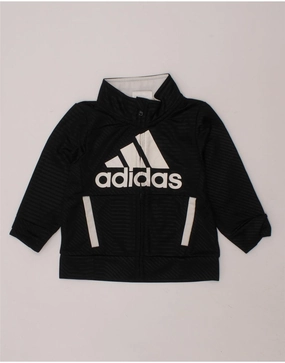 Off Duty beachgoer ADIDAS Baby Boys Graphic Tracksuit Top Jacket 9-12 Months Black Polyester