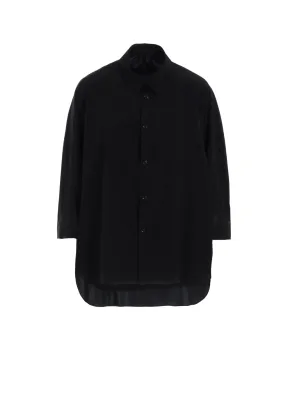 Warm Insulation CREPE de CHINE HALF SLEEVE CAPE BLOUSE