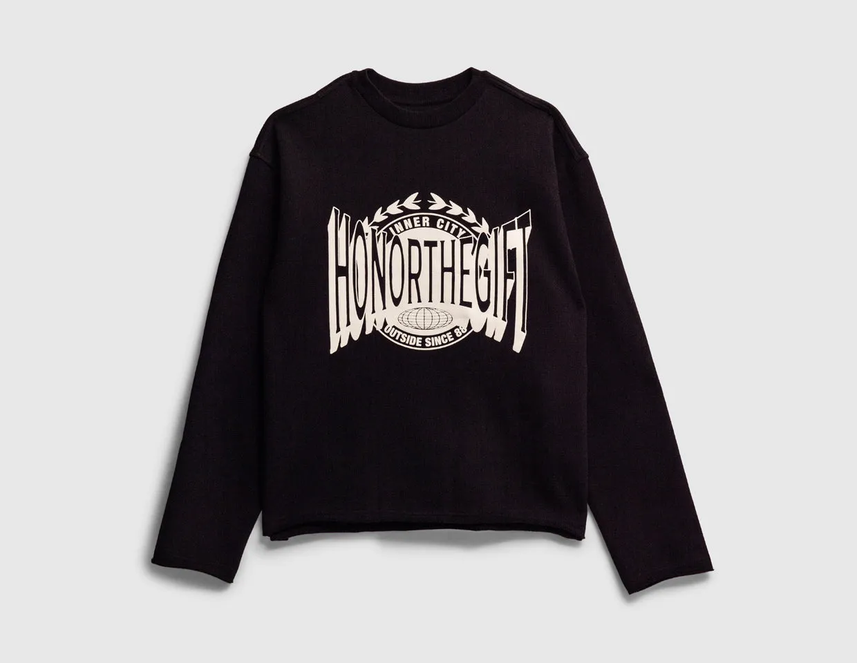 Spring Wear Printed Detail Honor The Gift Honor Club Crewneck / Black