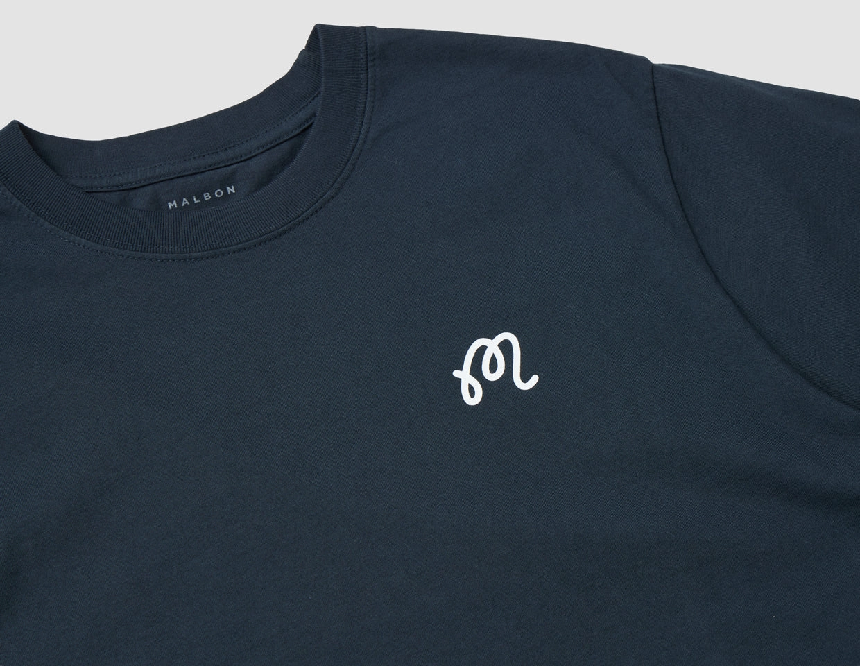 Prom Minimalist Stitching Malbon Bermuda T-shirt / Navy