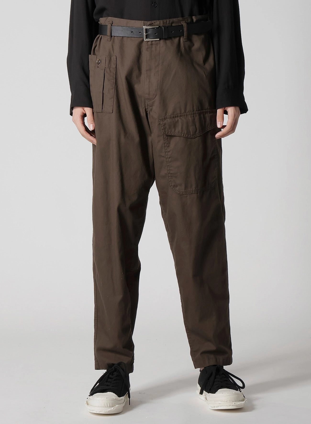 BLACK SCANDAL OXFORD NO-TUCK WAIST STRING WORK PANTS Slim Fit Wear Thermal regulation