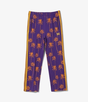 OdorResistant Classic Style Track Pant ?C?Purple/Orange Palm Tree Jacquard