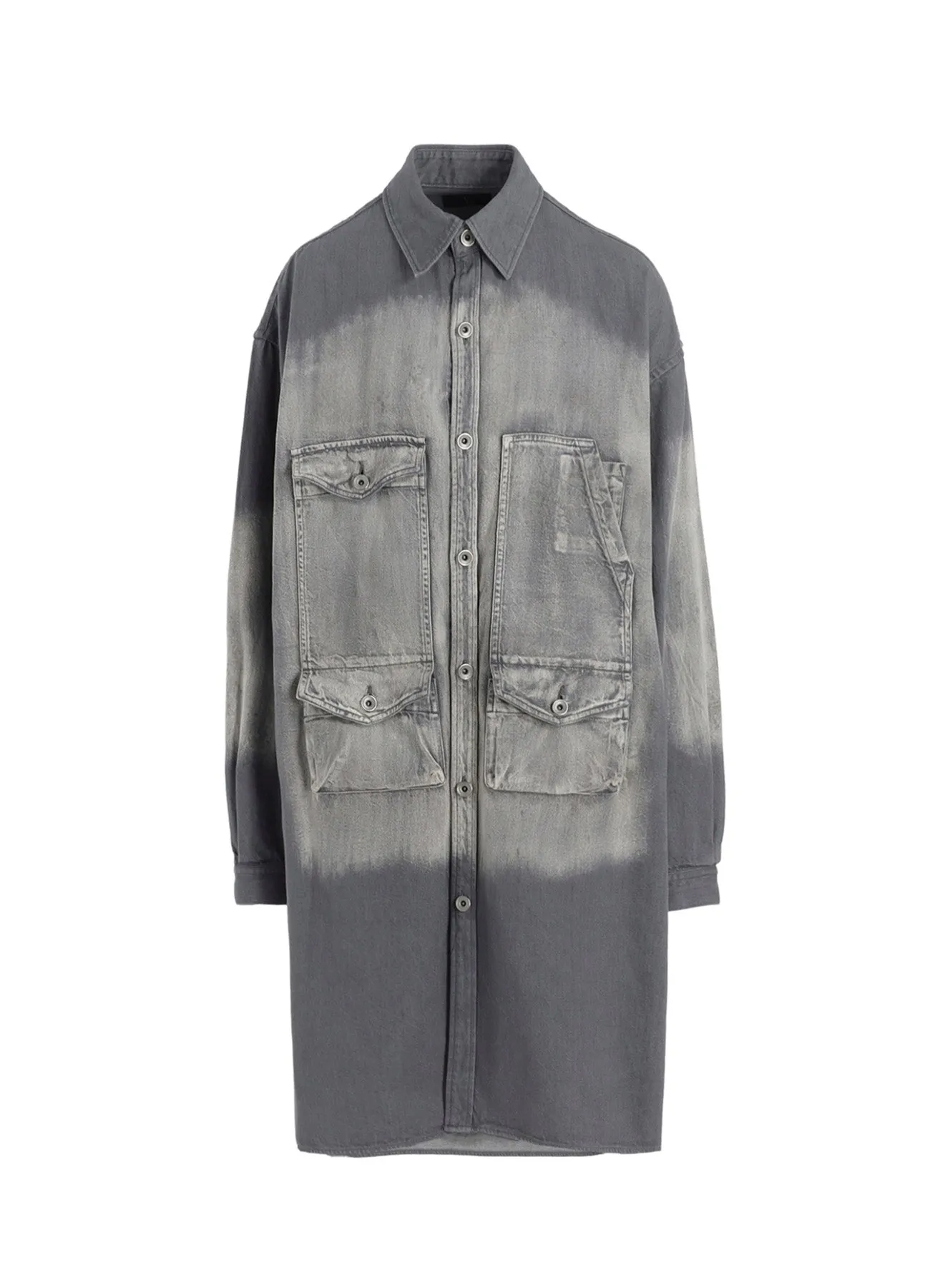 Exclusive Collection SPOTTED DENIM BIG GOWN BLOUSE