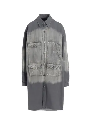 Exclusive Collection SPOTTED DENIM BIG GOWN BLOUSE