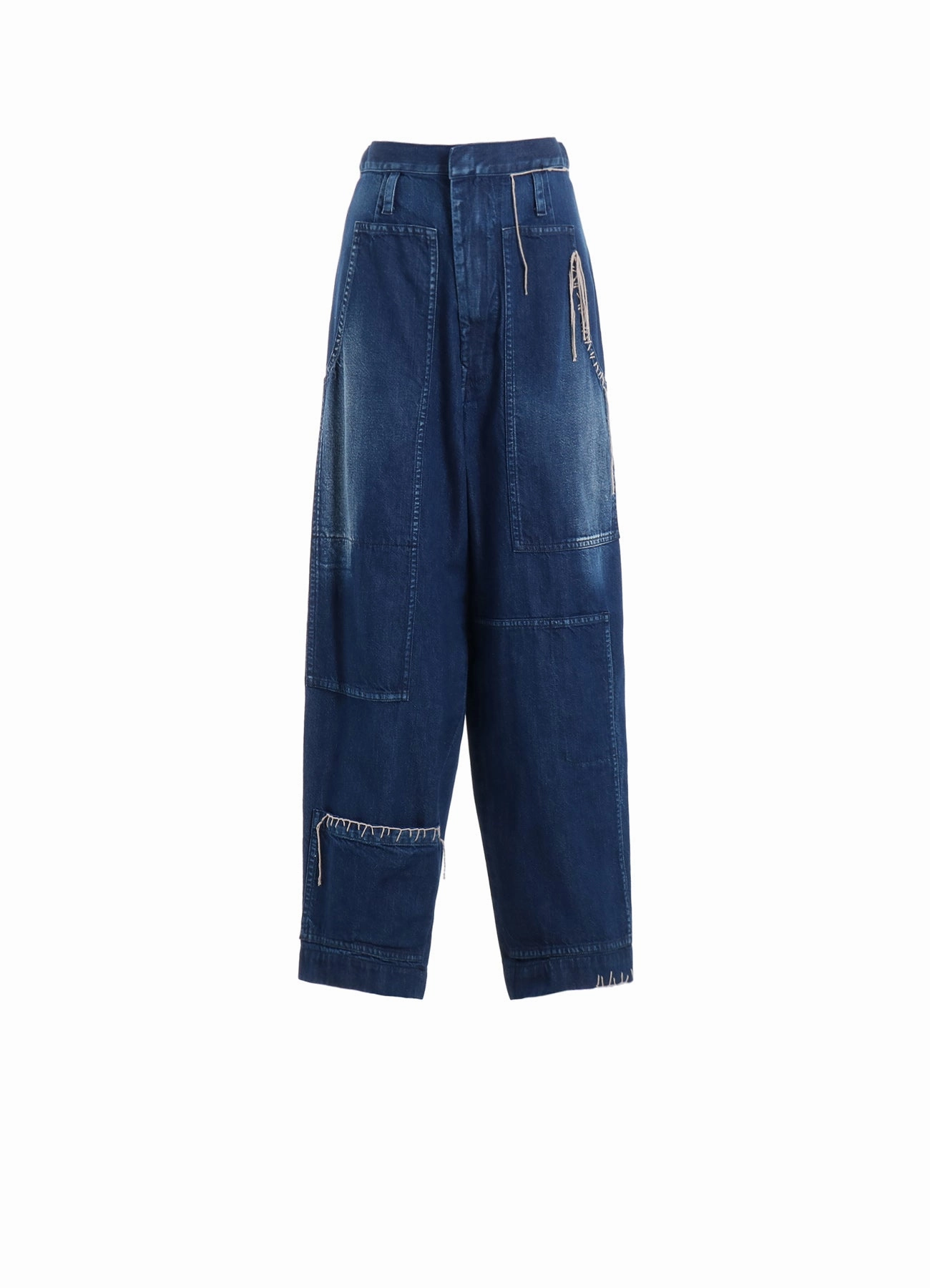 SPOTTED DENIM PATCHED-POCKET PANTS stain guard Urban Ready