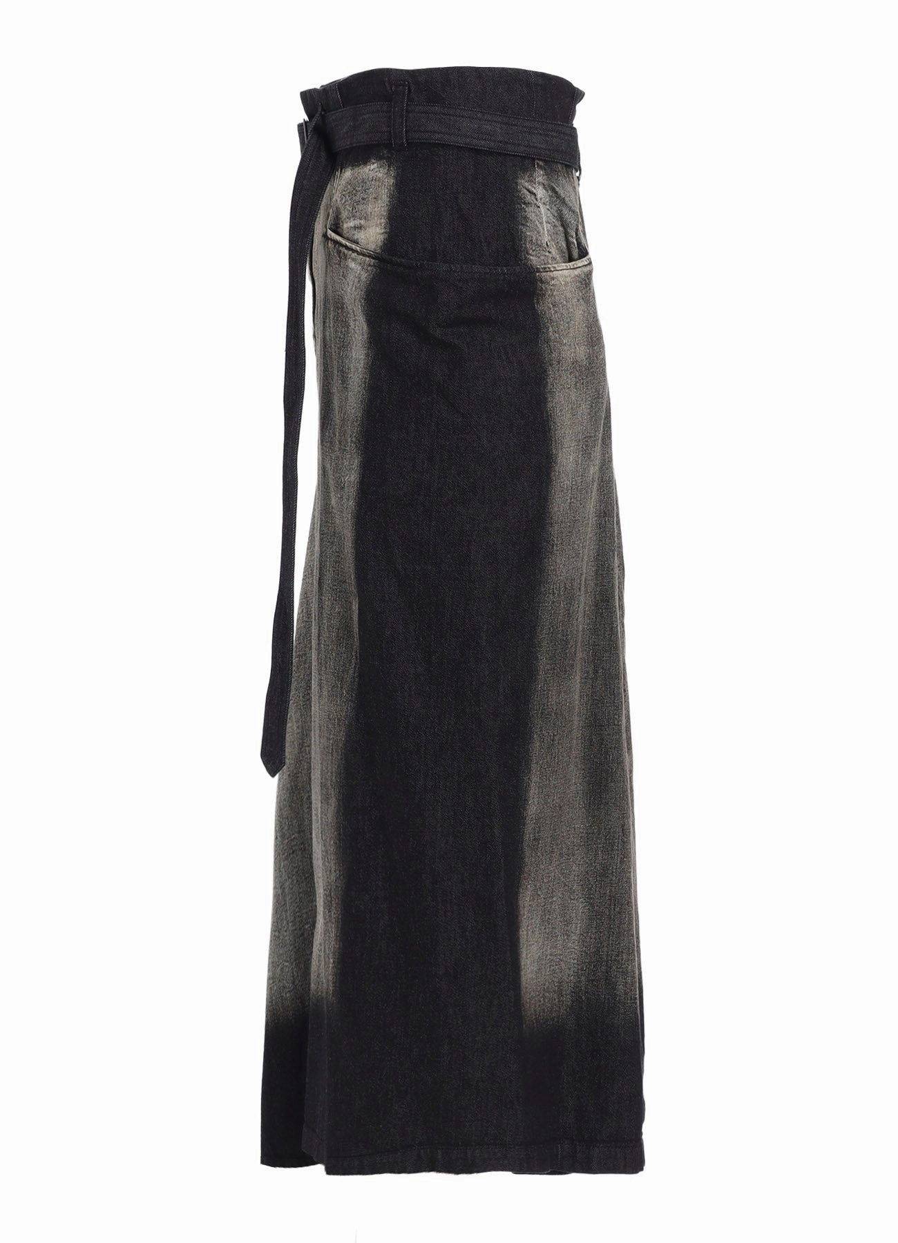 Elegant Finish SPOTTED DENIM RIGHT SIDE FLARE SKIRT