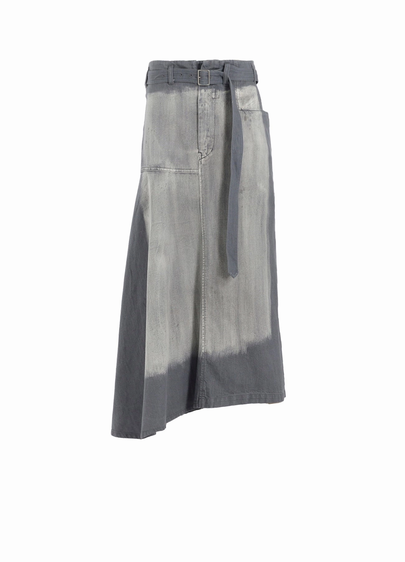 Timeless Touch SPOTTED DENIM RIGHT SIDE FLARE SKIRT
