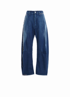 SPOTTED DENIM WIDE LEG GUSSET PANTS Sport Flex Chilly Weather Comfort