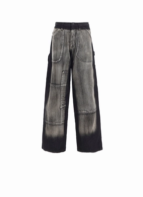 No Gap Waist Construction Chill Comfort SPOTTED DENIM WORK PANTS