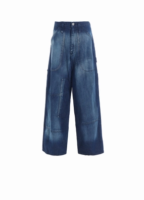 SPOTTED DENIM WORK PANTS Functional Waist Comfort and style