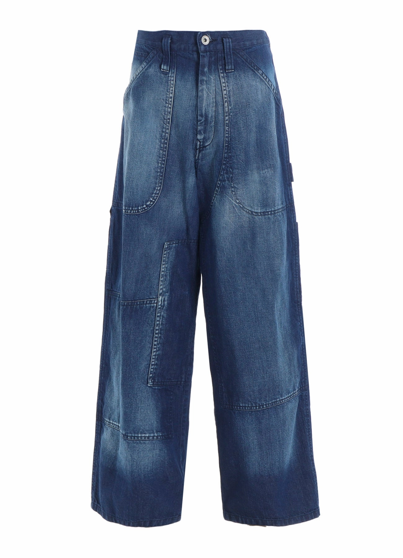 SPOTTED DENIM WORK PANTS Versatile Style