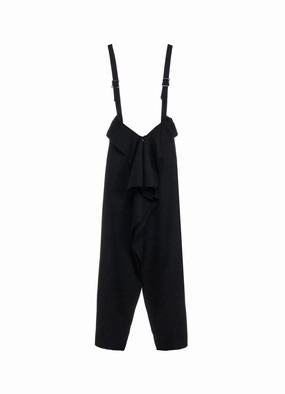 Everyday Look WOOL GABARDINE SQUARED SUSPENDER SKIRT