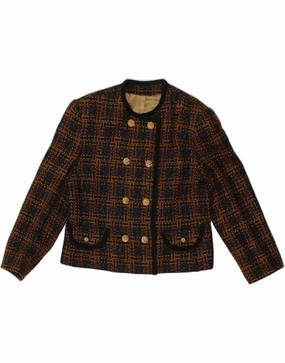 Sleek business attire Sleek Professional Style ST MICHAEL Womens Blazer Jacket UK 14 Medium  Navy Blue Check