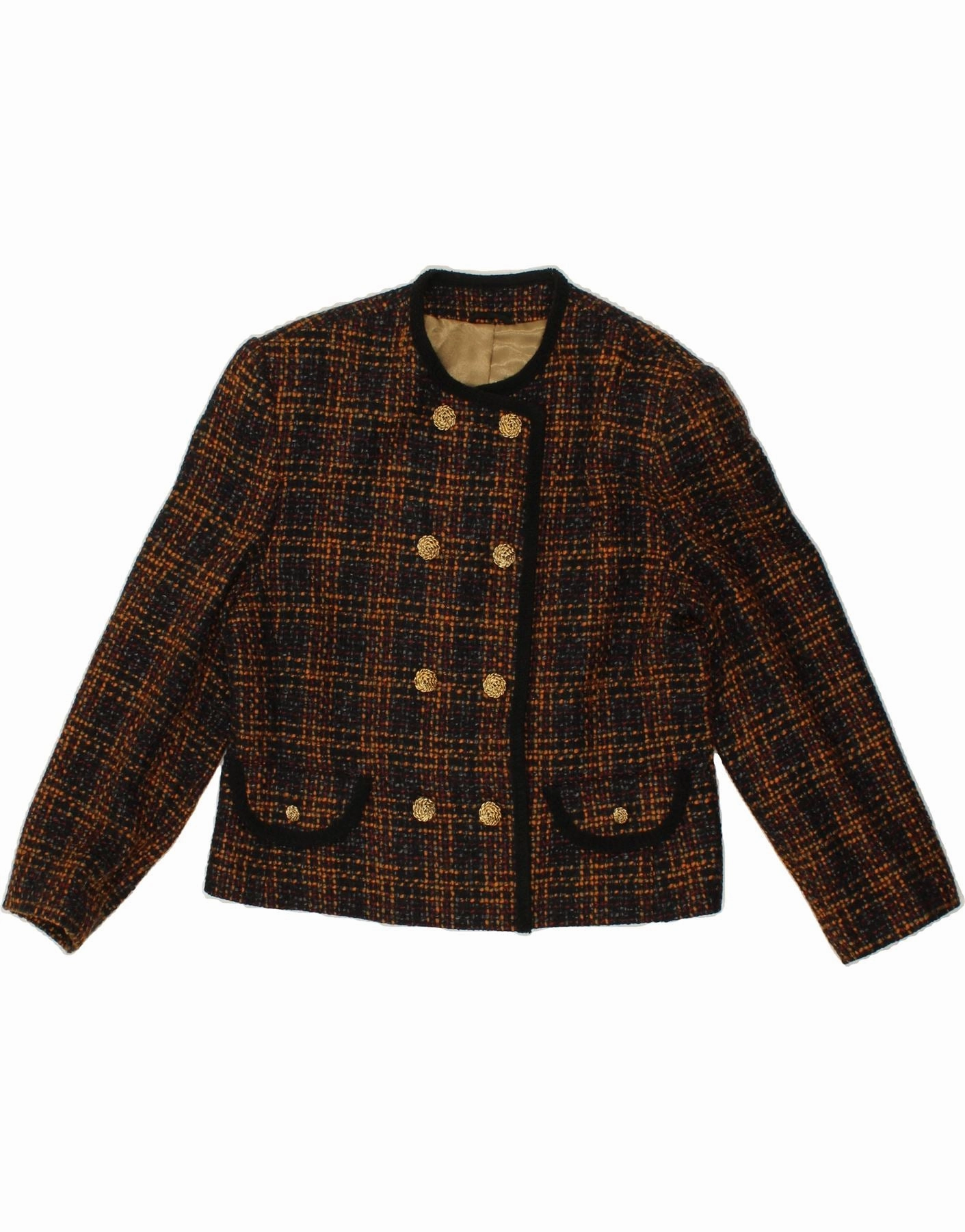 Sleek business attire Sleek Professional Style ST MICHAEL Womens Blazer Jacket UK 14 Medium  Navy Blue Check