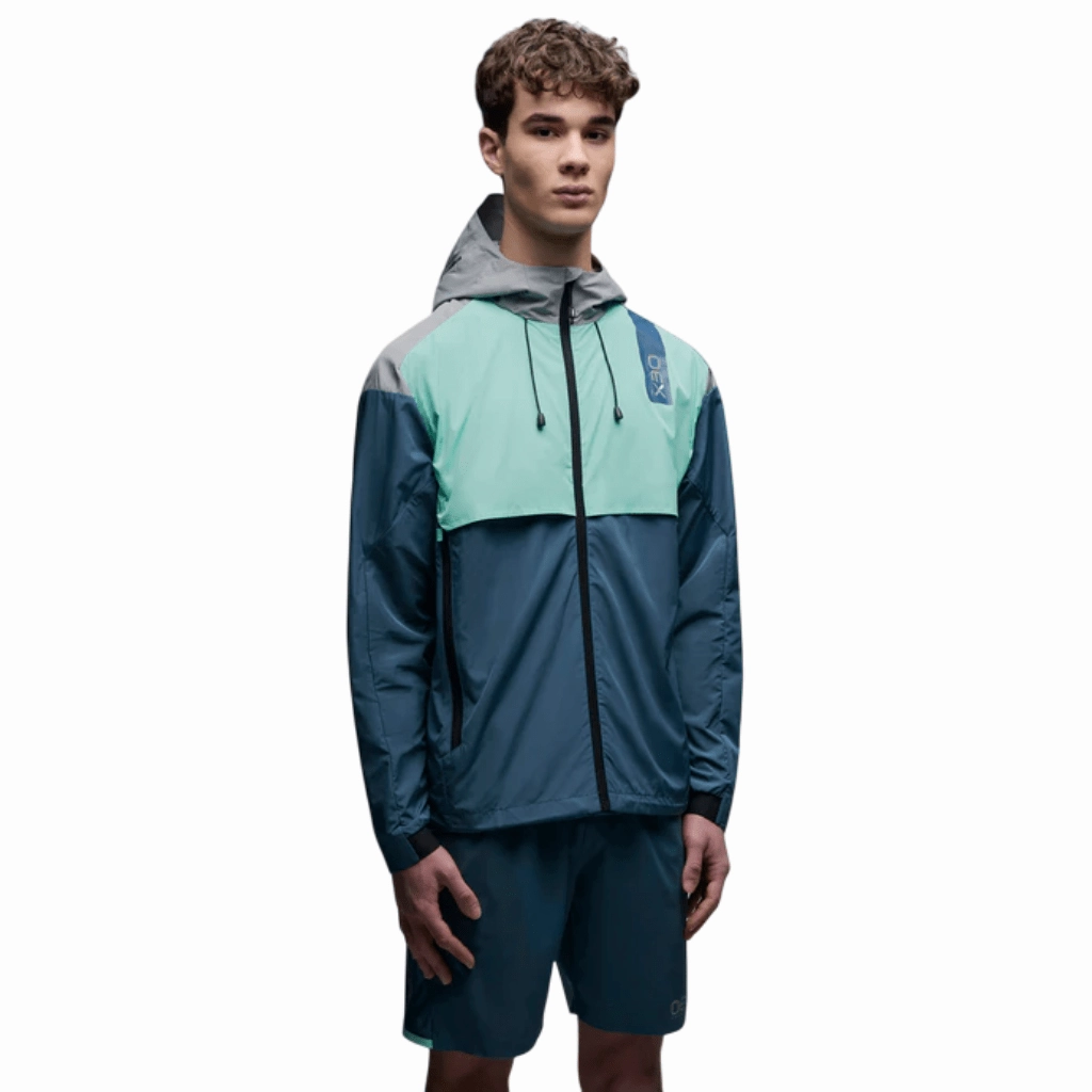 Low heel drop facilitates barefoot-like responsiveness OEX Repel Windrunner Jacket Men