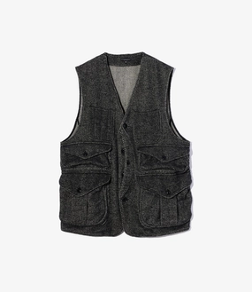 Weight - balanced Hunting Jacket ?C Black Shaggy Wool Twill