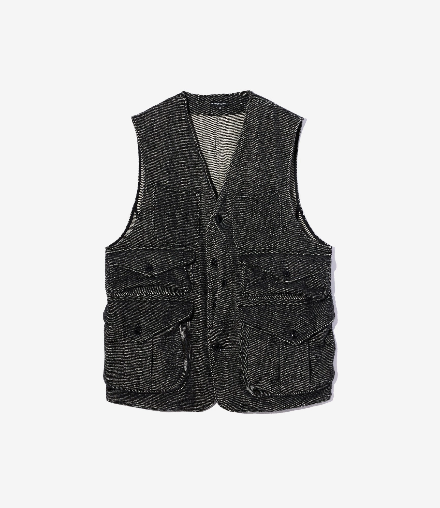 Weight - balanced Hunting Jacket ?C Black Shaggy Wool Twill