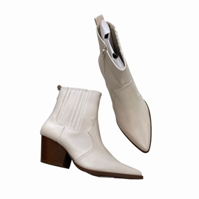 Boots Ankle Heels By Qupid In Beige, Size:8 Resistant Layer Impact Diffusion Layer